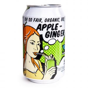Canette pétillant de pommes-gingembre Apple Ginger Oxfam 33cL