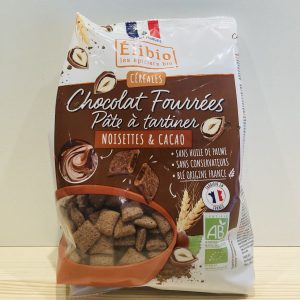 Céréales tout chocolat fourrées noisettes et chocolat - BIO - 375g
