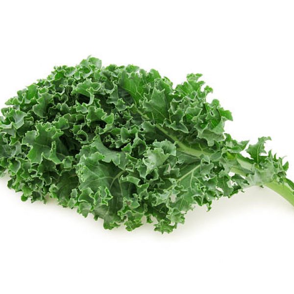 Fresh Kale Leaf isolated on white (excluding the shadow)